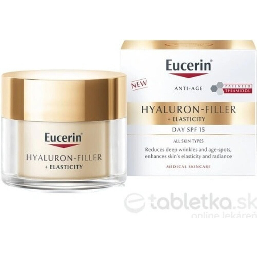 Eucerin HYALURON-FILLER+ELASTICITY crema de día 1×50 ml, rellena las arrugas profundas