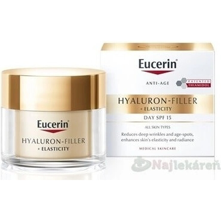 Eucerin HYALURON-FILLER+ELASTICITY crema de día 1×50 ml, rellena las arrugas profundas