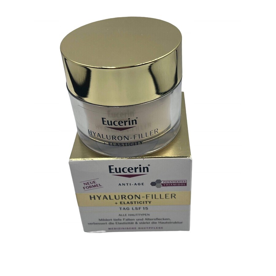 Eucerin HYALURON-FILLER+ELASTICITY crema de día 1×50 ml, rellena las arrugas profundas