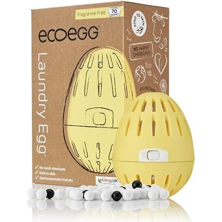 Ecoegg WasEi - 70 wasbeurten geurvrij 1×1 st, ei voor 70 wasbeurten (4 maanden)