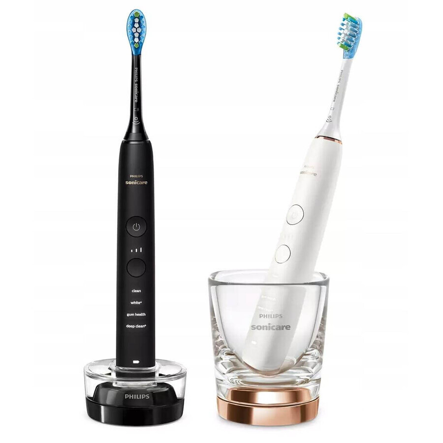 Philips Sonicare 9000 DiamondClean HX9914/57 1+1 2 x 2 piezas cepillos dentales eléctricos sónicos 1×2, cepillo dental sónico