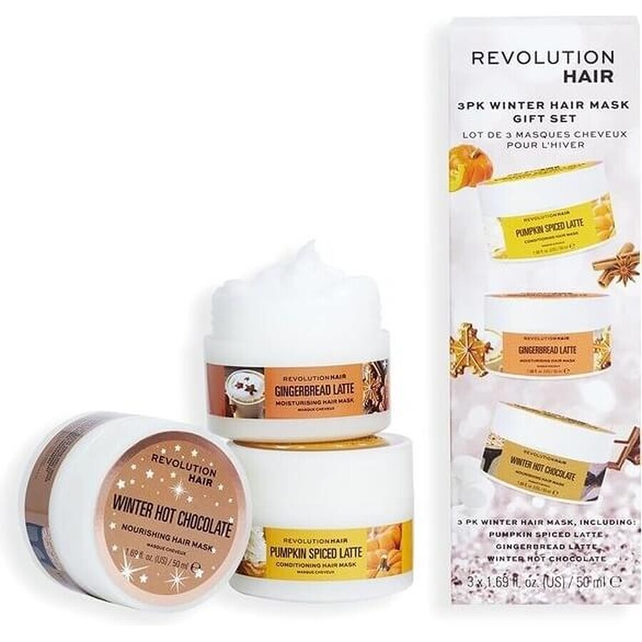 Revolution Haircare, 3pk Winter Hair Mask Gift Set 1×1 set, set de regalo