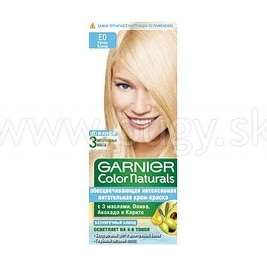 Garnier Color Naturals culoare permanentă a părului E0 Super blond 1×1 bucată, culoarea părului