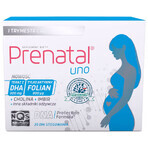 Prenatal Uno Set, 30 capsules + 30 capsules + Prenatal DHA, 30 capsules + gratis flesje