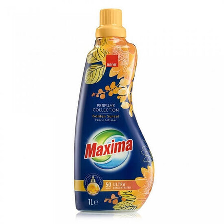 ​​​​​​​Balsamo per bucato ultra concentrato Golden Sunset, 1 L, 50 lavaggi, Sano Maxima