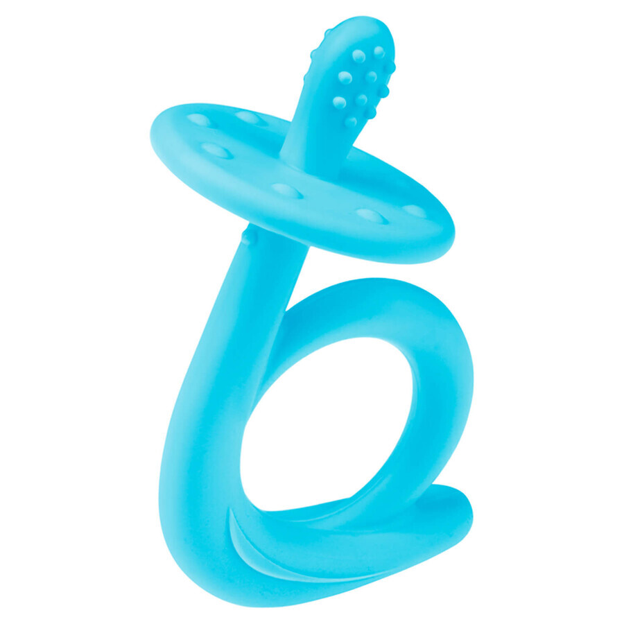 AKUKU, silicone teether, blue snail, A0114, from birth, 1 pc