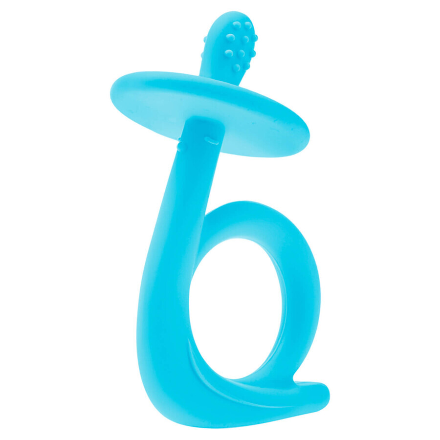 AKUKU, silicone teether, blue snail, A0114, from birth, 1 pc