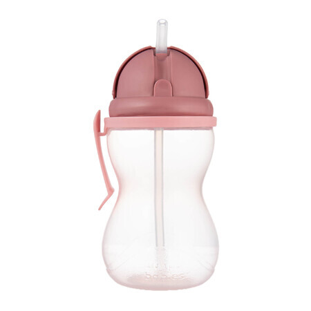 Canpol Babies, fles met opvouwbare siliconenslang, roze, vanaf 12 maanden, 370 ml