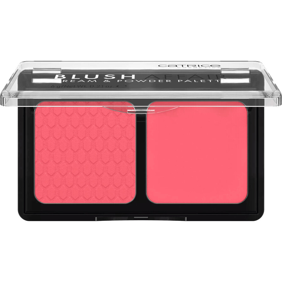 Catrice Blush Affair Cream & Powder Palette, colorete, Stunning Strawberry, 010, 6 g