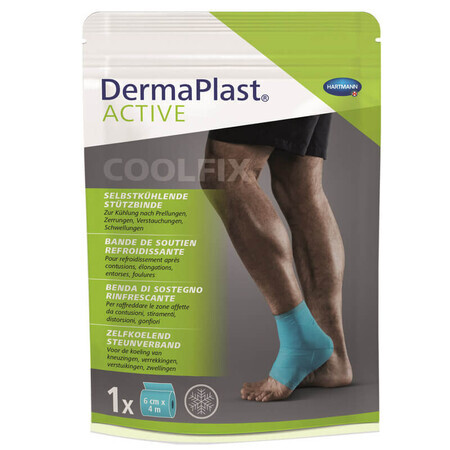 CoolFix DermaPlast Active bande élastique de soutien refroidissante, 6cmx4m, Hartmann