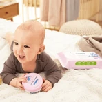 Bambino, emollient wipes 3in1, pack of two, 2 x 57 pieces