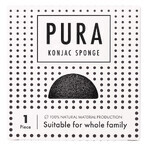 Esponja lavacara Sister Young Pura konjac, negra, 1 ud.