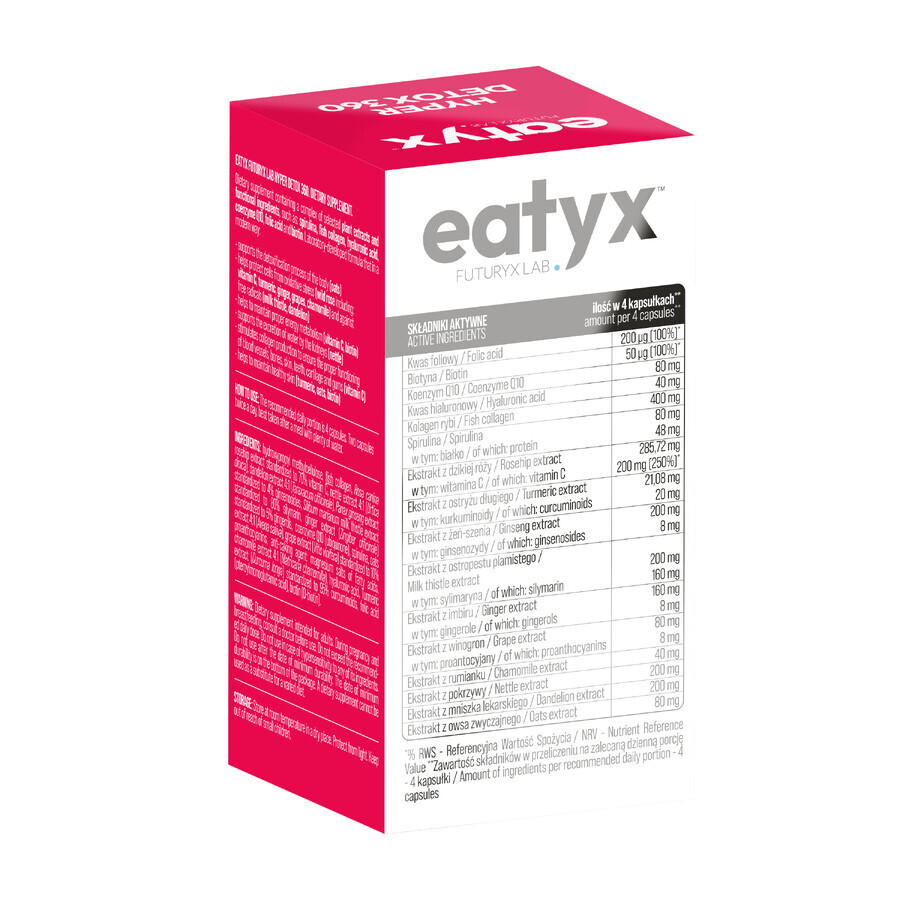 OSHEE Eatyx Futuryx Lab Hyper Detox 360, 60 cápsulas FECHA CORTA