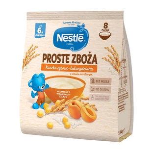 Nestle Proste Zboża Kaszka ryżowo-kukurydziana, morela, bezmleczna, po 6 miesiącu, 144 g