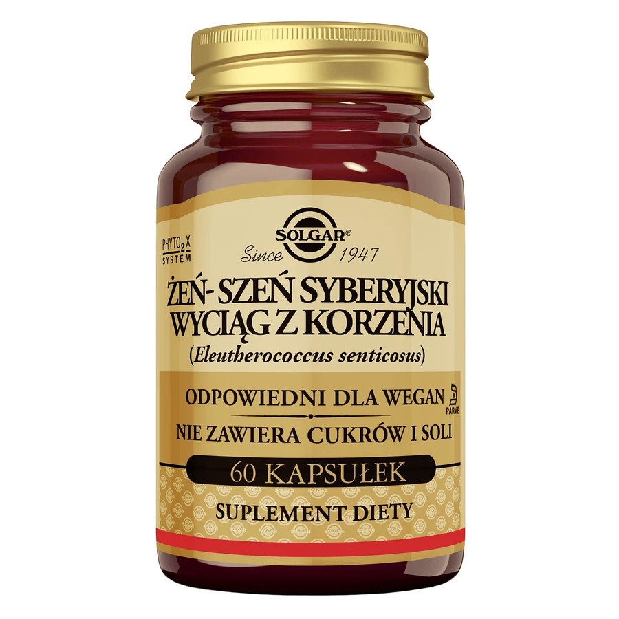 Solgar Siberische ginseng, 60 plantaardige capsules