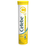 Cetebe Vitamine C 1000 + Acerola + B-complex, citroensmaak, 20 bruistabletten