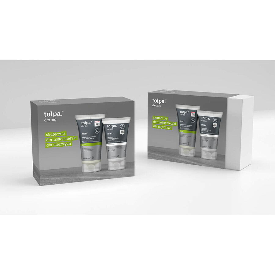 Tolpa Men set, face wash gel 150 ml + aftershave conditioner 100 ml