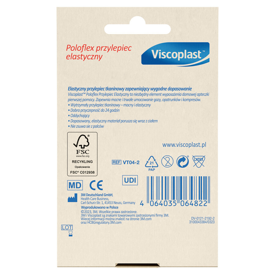 Viscoplast Poloflex, elastic adhesive, 4.2 m x 25 mm, 1 pc