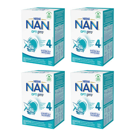 Set Nestle NAN Optipro 4, modified Junior milk for children over 2 years, 4 x 650 g