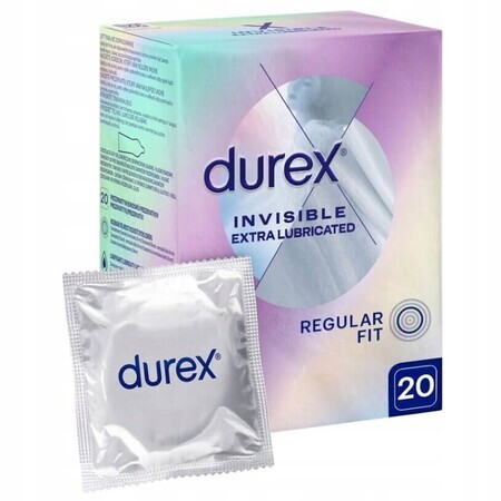 Durex Invisible, extra vochtige, super dunne condooms, 20 stuks