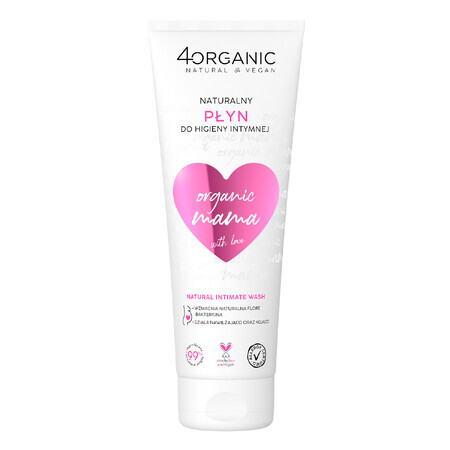 4Organic Mama, natuurlijke hypoallergene intieme hygiëne vloeistof, 250 ml