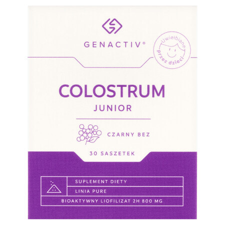 Genactiv Colostrum Junior Zwarte vlierbes, vanaf 3 jaar, 30 sachets