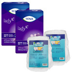 Tena Lady set, specialized sanitary towels, Maxi Night, 2 x 12 pcs + ProSkin Pants Absorbent normal panty, size M and L, 2 samples