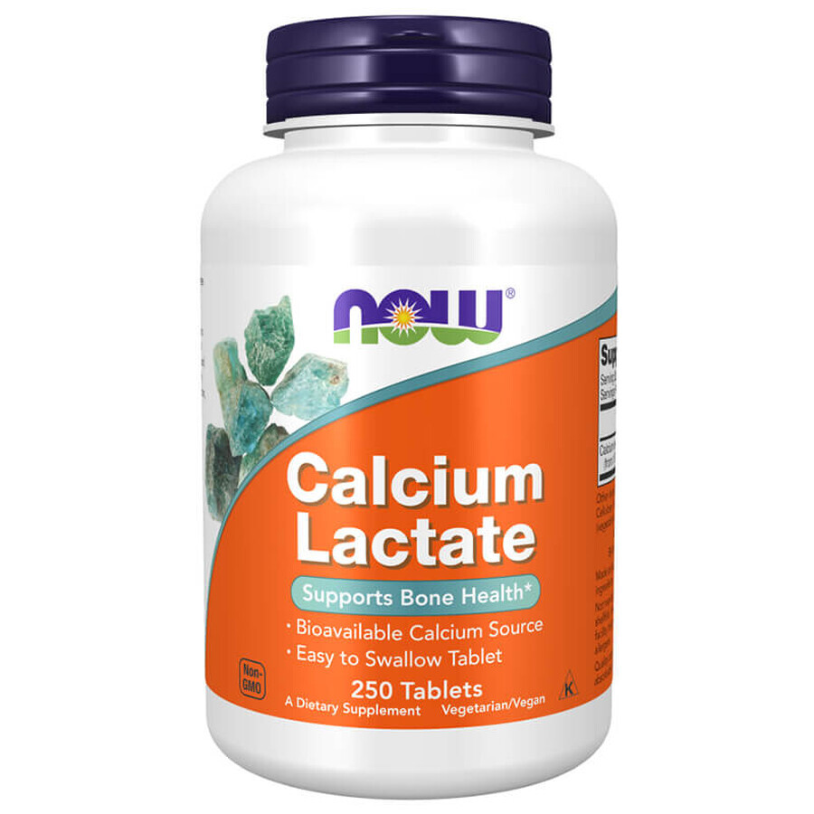 Now Foods Calciumlactaat, calciumlactaat, 250 vegetarische tabletten