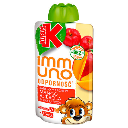 Kubuś Immuno Odporność, mousse, mango, acerola, 100 g