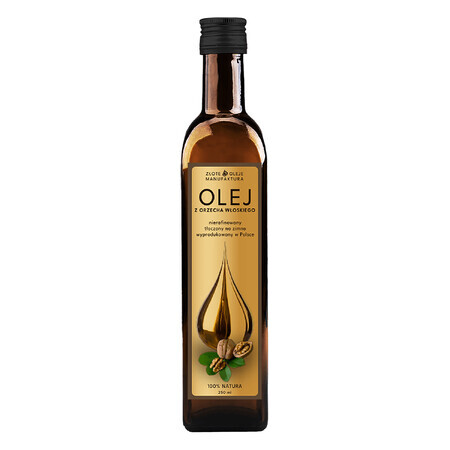 Goldfarmex Golden Oils Aceite de nuez, prensado en frío, sin refinar, 250 ml