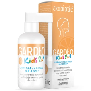 Axobiotic Throat Kids 2in1, throat spray for children from 1 year, orange flavor, 30 ml