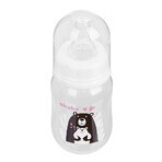 AKUKU, biberon a fori stretti con tettarella rotonda in silicone a flusso lento, Teddy Bear, A0004, dalla nascita, 125 ml