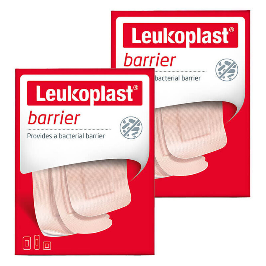 Leukoplast barrièreset, pleisters, 3 maten, 2 x 20 stuks