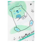 AKUKU, bib with sleeves, teddy bear, A0518, from 12 months, 1 pc