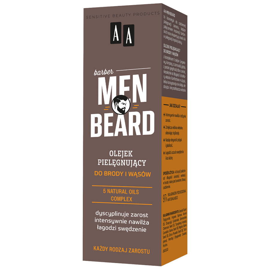 AA Men Pflegeöl für Bart und Schnurrbart 30 ml