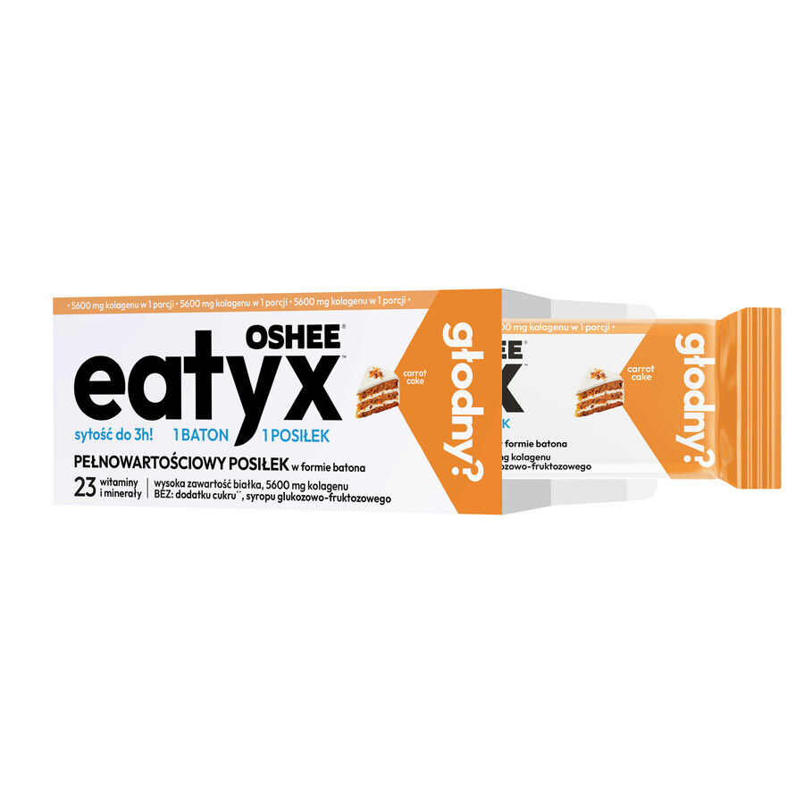 OSHEE Eatyx, barrita de mesa, pastel de zanahoria, 60 g