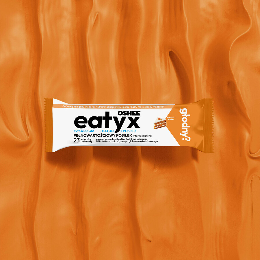 OSHEE Eatyx, barrita de mesa, pastel de zanahoria, 60 g