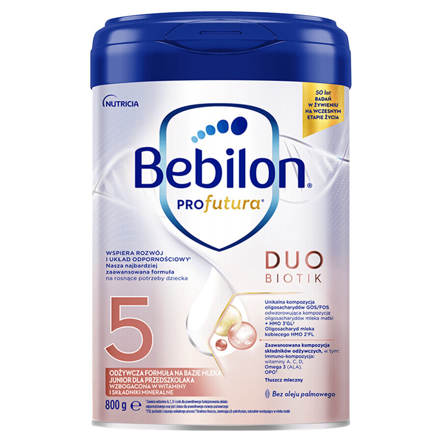 Bebilon Profutura DuoBiotik 5 set, voedende melkvoeding voor peuters, 3 x 800 g + Mustela Bebe Enfant, voedende wasgel, 300 ml gratis