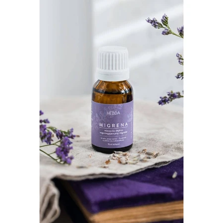 Miscela di oli essenziali Hebda per l'emicrania, 15 ml