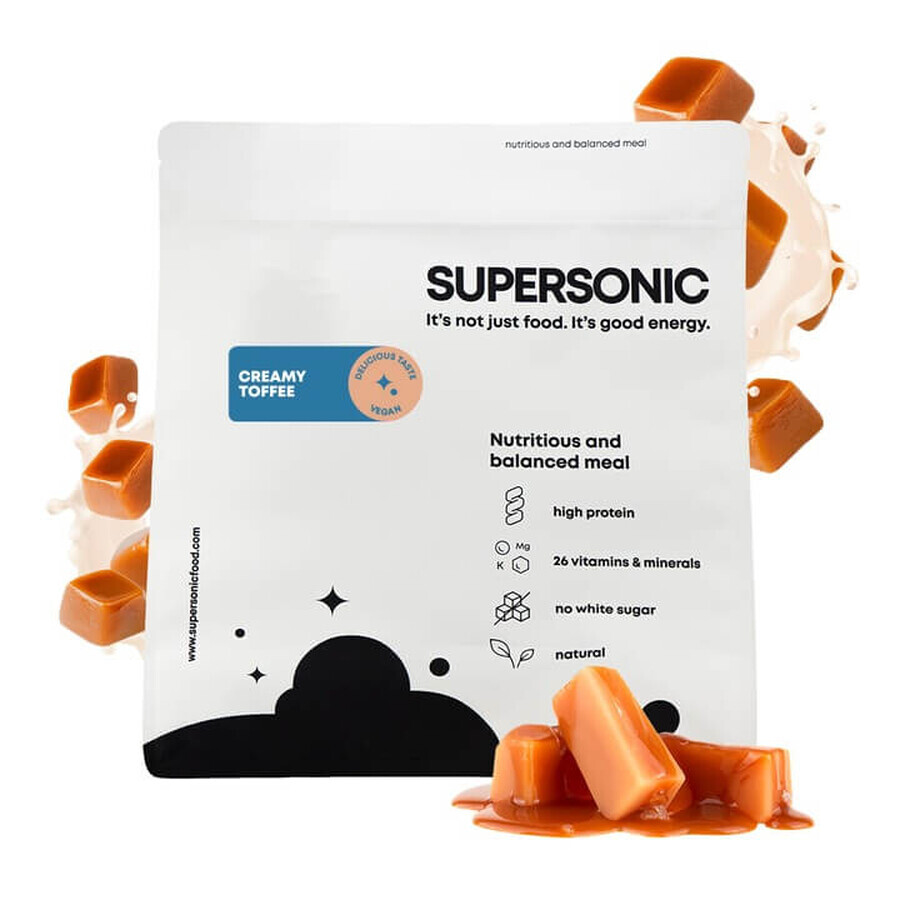 Supersonic Wholesome Plus Meal, creamy caramel flavor, vegetarian, 1.5 kg