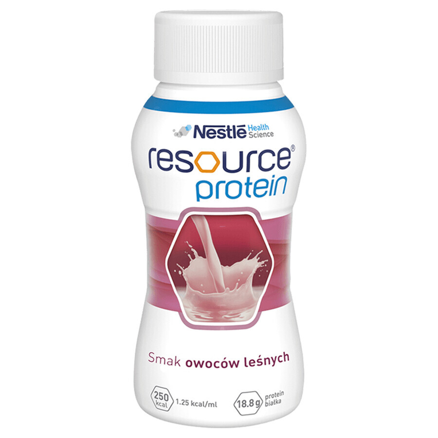 Resource Protein, formule nutritive, saveur de baies, 4 x 200 ml + sac de courses gratuit