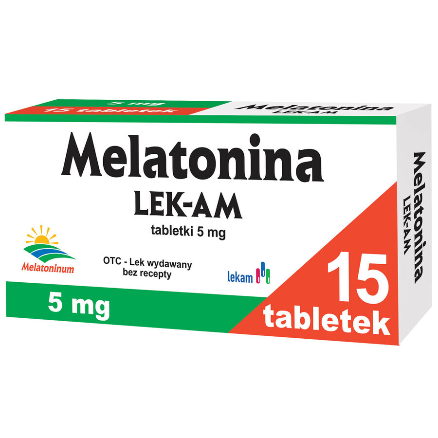 Melatonine LEK-AM 5 mg, 15 tabletten