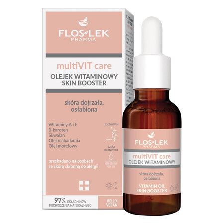 Floslek Pharma MultiVIT Care, olio vitaminico, stimolante della pelle, 30 ml