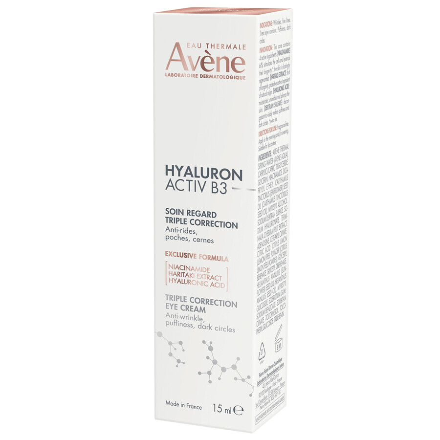 Avene Hyaluron Activ B3 oogcrème met drievoudige corrigerende werking, 15 ml