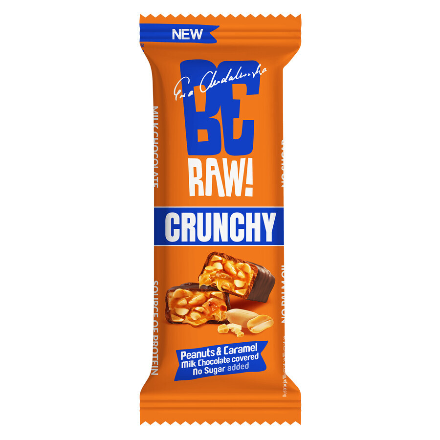 RAAIEN! Chrunchy, reep, pinda's en karamel, zonder toegevoegde suiker, 40 g