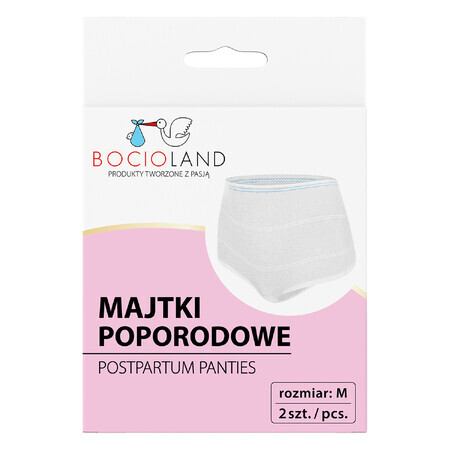 Bocioland, postnatale onderbroek, mesh, maat M, 2 stuks