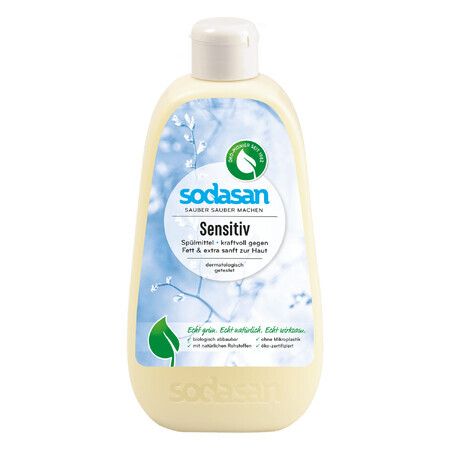 Sodasan Sensitiv, lichid de spălat vase cu aloe vera, Bio, 500 ml