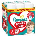 Pampers Pants, pañales, talla 7, 17 kg+, 114 uds.