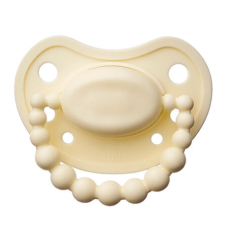 Luu Kids, pacifier, positioning, silicone, Creamy Lemon, from 6 months, 1 piece