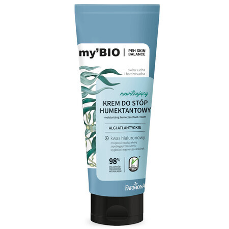 Farmona myBIO Hydraterende, hydraterende voetcrème, Atlantische algen, 100 ml